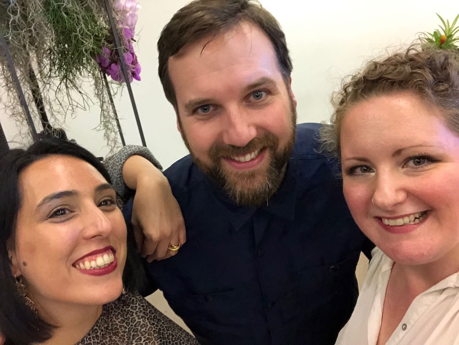 Elisa (Head of Project Delivery), Ian (Senior Designer & Front-end Developer) and Emily (Head of Client Services)